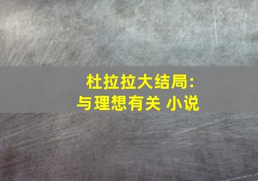 杜拉拉大结局:与理想有关 小说